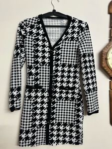 Houndstooth Button Down Dress
