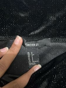 Black Velvet Sparkle Off-Shoulder Dress