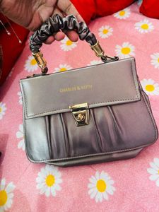 Charles &amp; Keith Metallic Clutch Bag