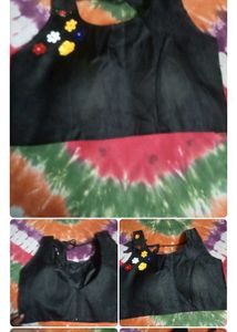 bord neck pad blouse
