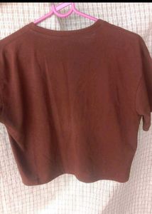 Brown Brooklyn New York Graphic Top