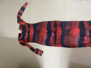 Chic Abstract Print Maxi Dress
