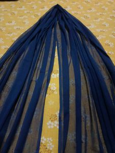 Navy Blue Net Dupatta