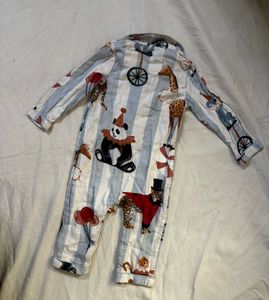 Cute Circus Print Baby Jumpsuit