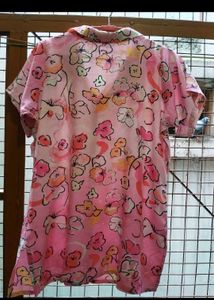 Pink Floral Shirt with Shorts