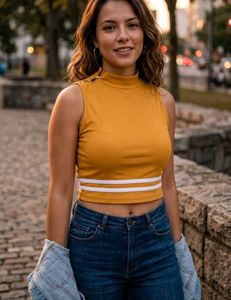 Mustard Sleeveless Top