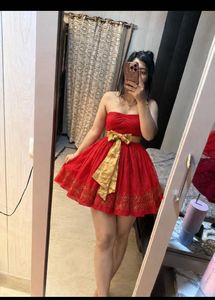 Stunning Red Strapless Mini Dress❤️🦋
