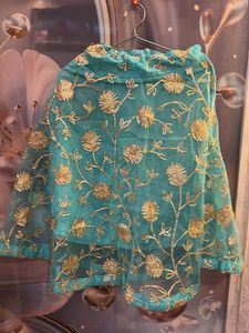 Elegant Navy Embroidered Blouse