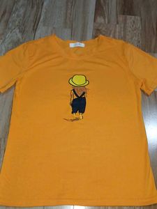 Orange T-Shirt with Cute Graphic