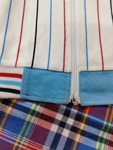 Chic Striped Bomber Jacket