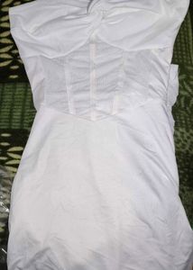 DROP YOU'RE OFFER!!!!! White Ruched Mini Dress