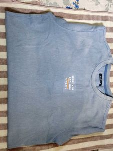 solid Blue over sized tshirt for unisex