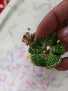 CROCHET EARRINGS WITH STUD