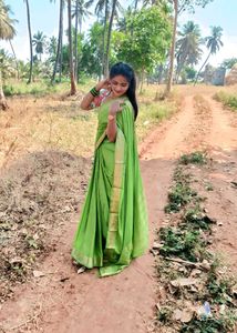 Beautiful Green Silk Saree