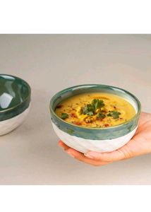 Chic Green &amp; White Bowl Set