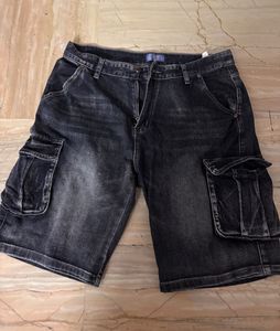 Vintage Cargo Denim Jorts with pockets
