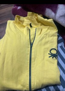 Benetton Yellow Zip-Up Jacket
