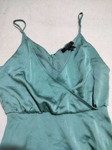 Satin Spaghetti Strap Mini Dress