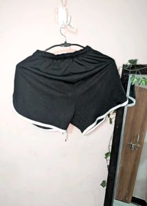 Black Dolphin Shorts with White Trim