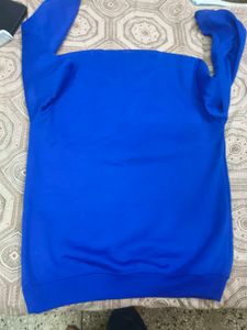 Zara Blue Crew Neck Sweatshirt in xl size