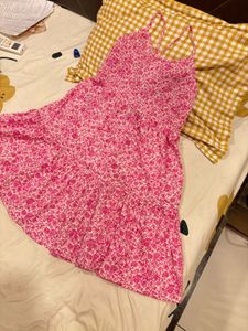 Pink Floral Tiered Sundress