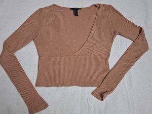 Forever 21 Ribbed Long Sleeve Top