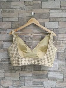 Elegant Gold Textured Blouse fix price