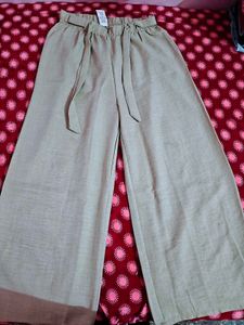 Wide Leg Linen Blend Pants