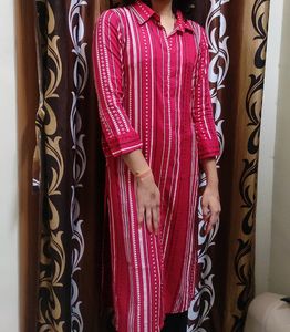 Beautiful Red Kurti ❤❤ Freebies Earrings