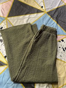 Olive Green Wide Leg Pants