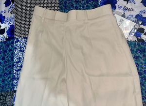 Classic Beige Wide-Leg Trousers