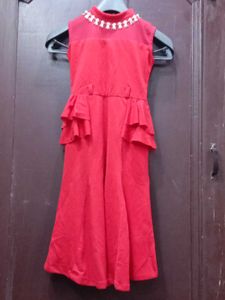 red embellishments dress