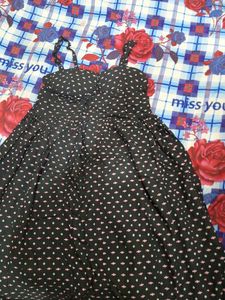 Black Floral Print Sundress