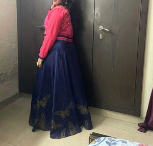 Beautiful Butterfly Print Gown
