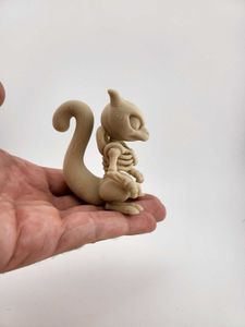 3D Printed Mewtwo Skeleton Figure