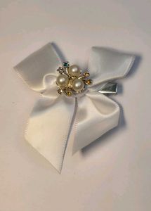 combo of Chic Bow Hair Clips with Pearls &amp; Gems