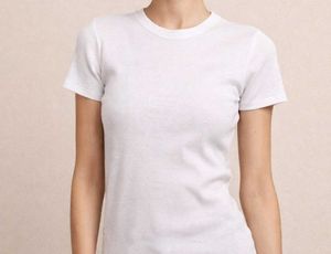 Classic White Ribbed T-Shirt