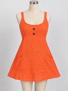 Rust Orange Tie-Strap Cami dress
