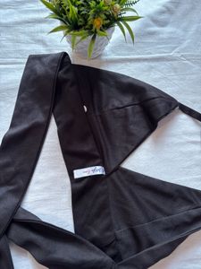 Chic Black Wrap brallette Top