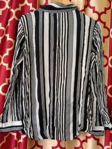 Striped Button-Up Shirt