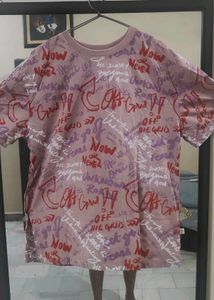 Peach typography Tshirt Roadster