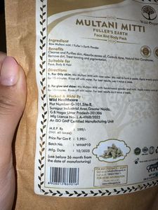 Wild Organic Multani Mitti Face &amp; Body Pack