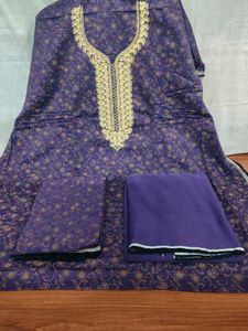 Unstitched Winter Embroidery Suit With Shawl