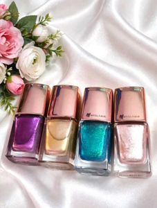 set of 9 MyGlamm Nail Polish - Glittery Shades