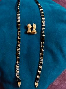 Black &amp; Gold Beaded Necklace