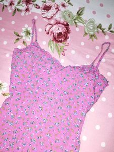 Cute Floral Pink Mini Dress