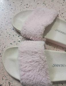 Pink Fuzzy Slides