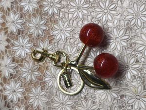 Cute Coach cherry 🍒 charm Keychain