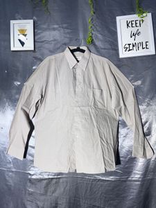 Classic Beige Long-Sleeve formal  Shirt