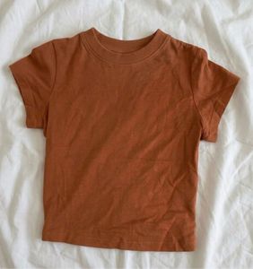 Basic Rust brown coloured baby tee